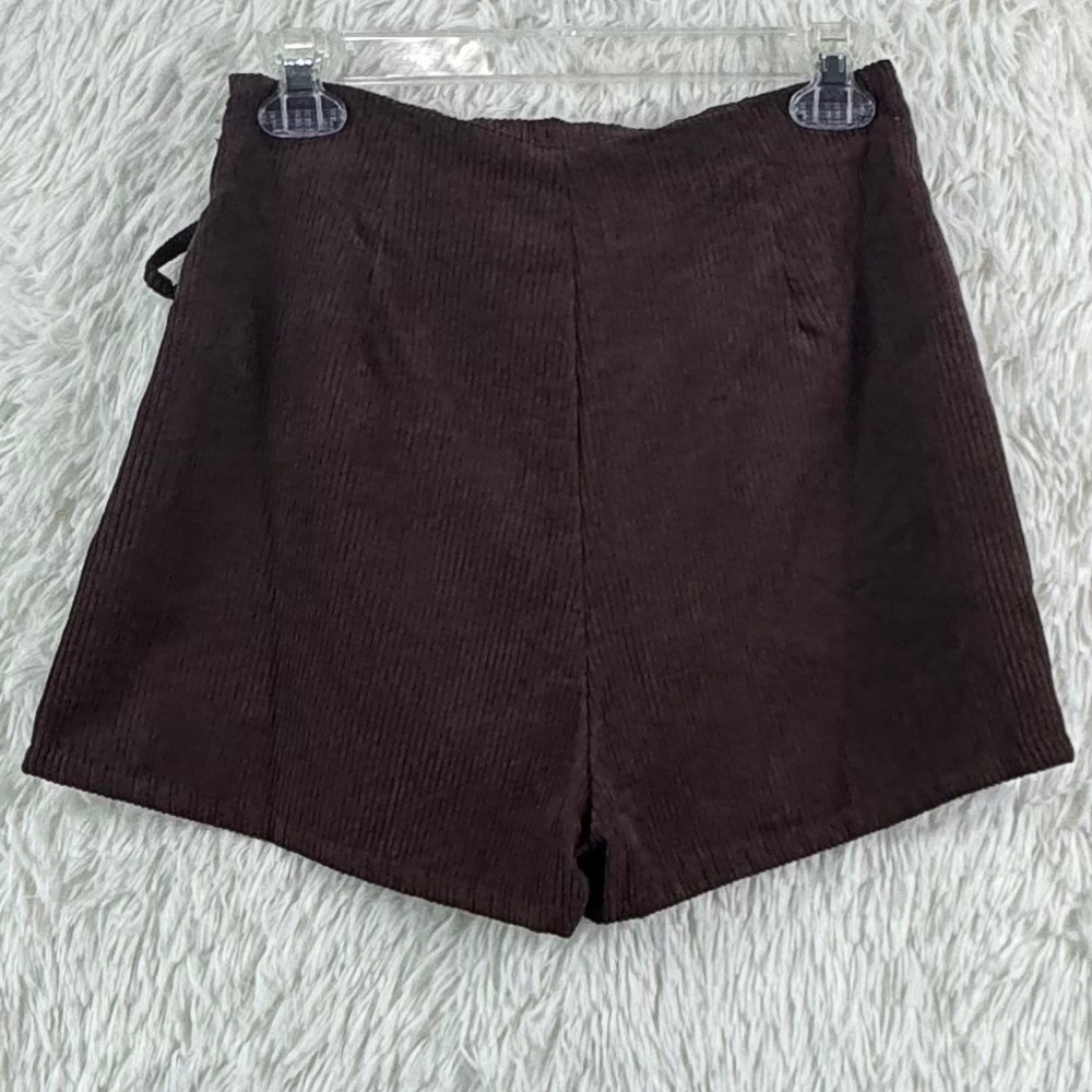 Day + Moon Brown Corduroy Wrap Mini Skort NWT Size S - Picture 3 of 6